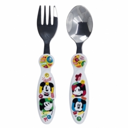 SET DE 2 CUBIERTOS METALICOS MICKEY MOUSE FUN-TASTIC