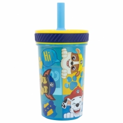 VASO PP ANTIVUELCO CON PAJITA DE SILICONA 370 ML PAW PATROL BOY HI THERE