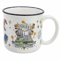 TAZA CERAMICA DESAYUNO 400 ML EN CAJA REGALO HARRY POTTER MAGIC SYMBOLS