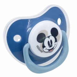 SET 2 CHUPETES TETINA ANATOMICA SILICONA +6 M CON FUNDA MICKEY MOUSE FULL OF SMILES