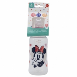 BIBERON CUELLO ANCHO 360 ML TETINA SILICONA 3 POSICIONES MINNIE MOUSE HEART FULL