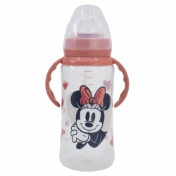 BIBERON CUELLO ANCHO 360 ML TETINA SILICONA 3 POSICIONES CON ASAS MINNIE MOUSE HEART FULL