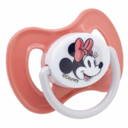 SET 2 CHUPETES TETINA REVERSIBLE SILICONA +6 M CON FUNDA MINNIE MOUSE HEART FULL