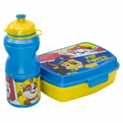 SET VUELTA AL COLE EN CAJA REGALO (BOTELLA SPORT EASY HOLD 380 ML Y SANDWICHERA RECTANGULAR) PAW PATROL PUP POWER