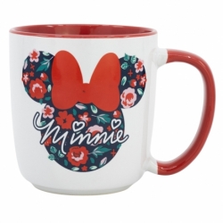 TAZA CERAMICA ELITE 380 ML EN CAJA REGALO MINNIE MOUSE GARDENING