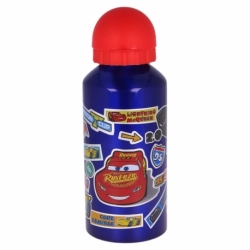 BOTELLA ALUMINIO PEQUEÑA 400 ML CARS STICKERS