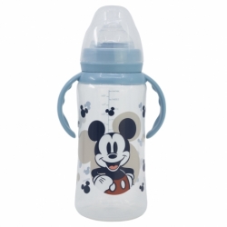 BIBERON CUELLO ANCHO 360 ML TETINA SILICONA 3 POSICIONES CON ASAS MICKEY MOUSE FULL OF SMILES