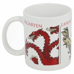 TAZA CERAMICA SB 325 ML EN CAJA GAME OF THRONES SHIELDS