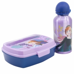 SET URBAN VUELTA AL COLE 4 PCS (BOTELLA ALUMINIO 400 ML Y SANDWICHERA CON CUBIERTOS) FROZEN TRUST THE JOURNEY