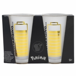 SET 2 VASOS CASUAL DE CRISTAL 490 ML POKEMON THUNDERSTRUCK