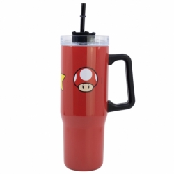 TAZA TERMO XL ACERO INOXIDABLE 940 ML SUPER MARIO