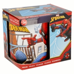 TAZA CERAMICA 325 ML EN CAJA REGALO SPIDERMAN STREETS