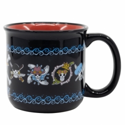 TAZA CERAMICA DESAYUNO 400 ML EN CAJA REGALO ONE PIECE SKULLS ANIME