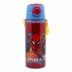 BOTELLA POP UP DE ALUMINIO CON CORREA 730 ML SPIDERMAN MOVING TARGET