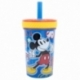 VASO PP ANTIVUELCO CON PAJITA DE SILICONA 370 ML MICKEY MOUSE COOL STUFF