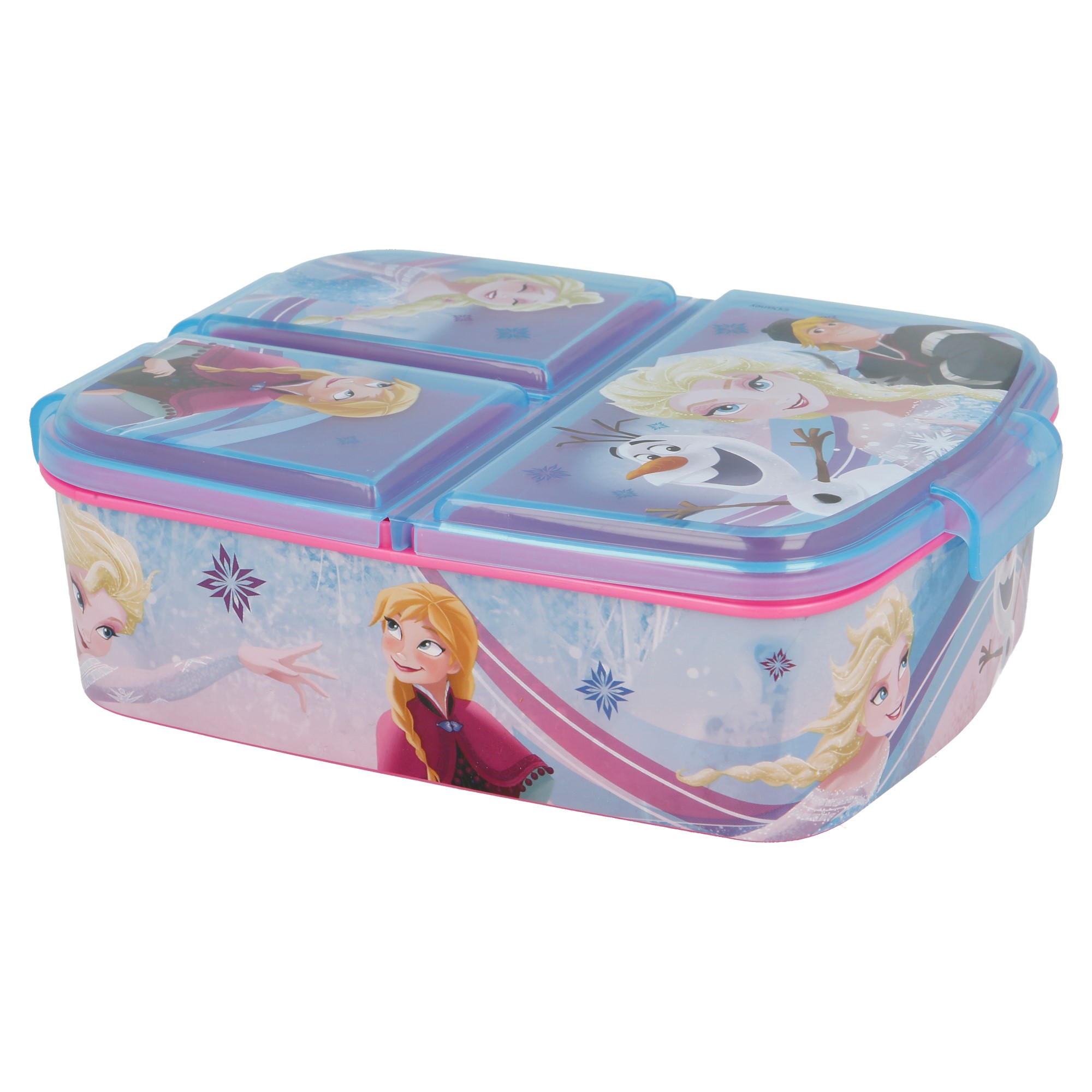 Frozen (Disney) Tupper Con 3 Scomparti Per  Contenitore Porta Merenda 