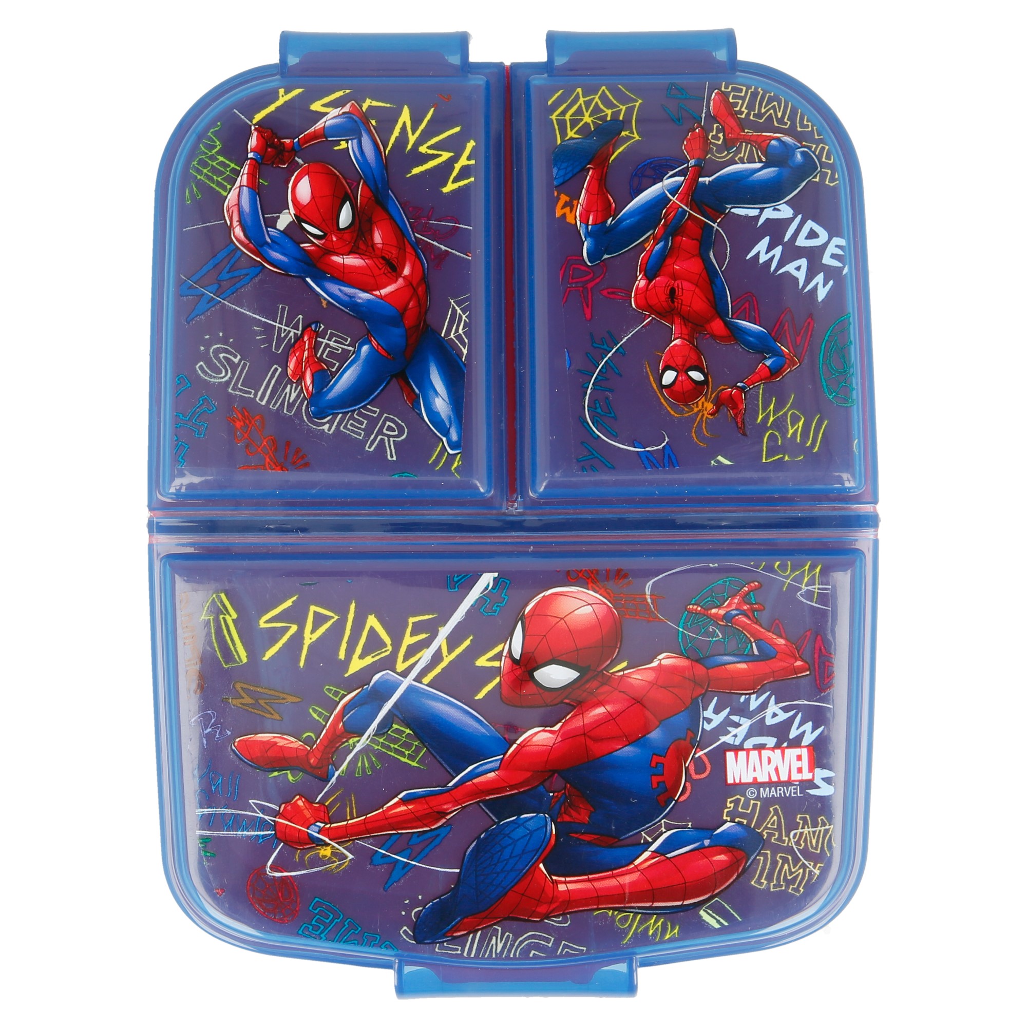Spiderman (Marvel), 3 Compartment Snack Box Kids Lunch Box Lunch Box 